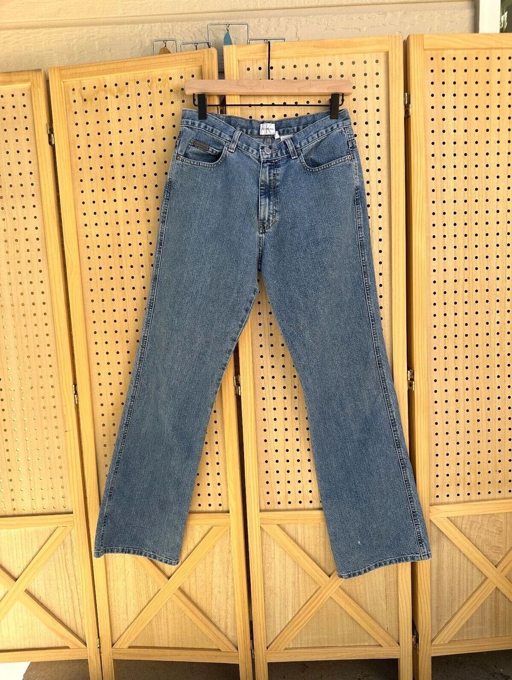 Calvin Klein Jeans Size 8 Y2K Low Rise Bootcut Flare Long Inseam Tall